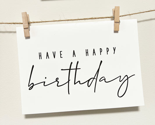 Happy Birthday Cursive